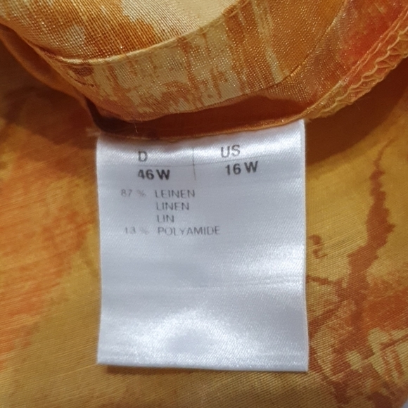 Givenchy Blended Linen Floral Tiger Orange Coat - Picture 6 of 9